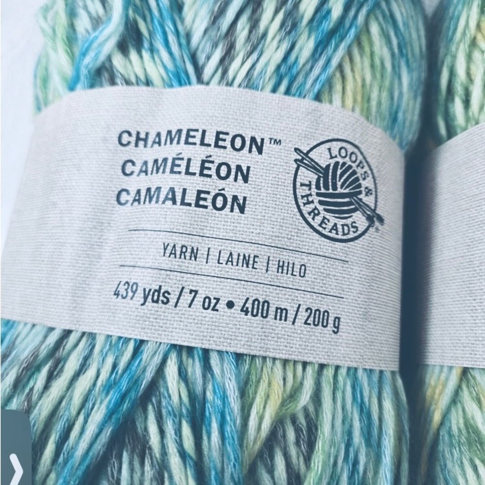 Loops & Threads Chameleon Yarn | Color: Key Lime (Green / Blue) | 1 Skein | NEW